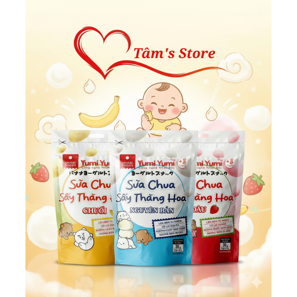 Combo 6 Gói Sữa chua sấy thăng hoa Yumi Yumi 30g- MTâm's Store
