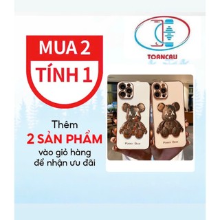 Ốp điện thoại mềm hình gấu mạ màu 3D độc đáo cho 7P 8 Plus Xsmax 11 11Pro Max 12pro max 13 Pro Max