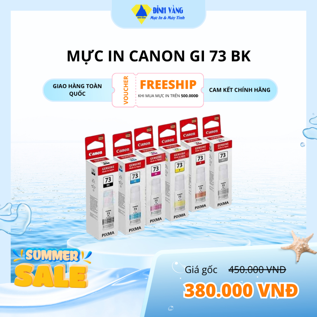 Mực in Canon GI 73 BK (Mực cho máy in Canon Pixma G570, G670)