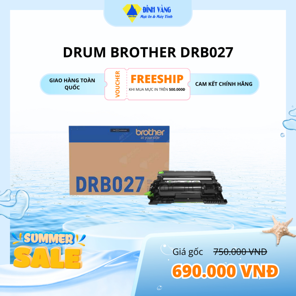 Drum Brother DRB027 (Trống Máy B2100dw, B2180dw, B7620dw, B7640dw, B7810dw, 12.000 trang)