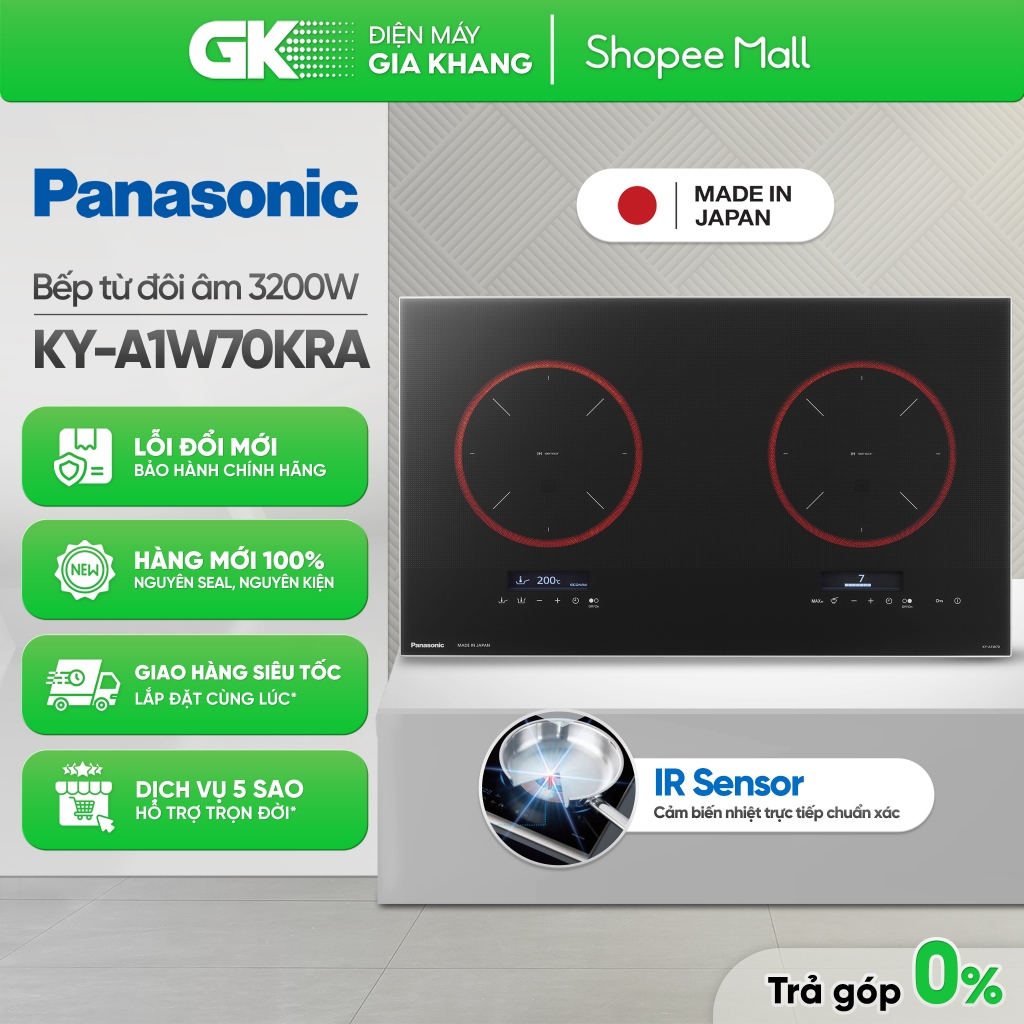Bếp từ đôi âm Panasonic KY-A1W70KRA 3200W [Freeship HCM]