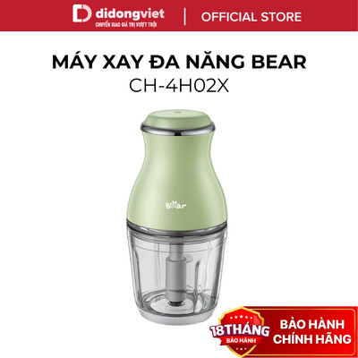 Máy Xay Thực Phẩm Đa Năng Bear CH-4H02X (QSJ-B02X5) - Cối Thủy Tinh, Công Suất 200W- Hàng Chính Hãng