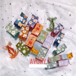 Kẹp tóc - Cặp tóc càng cua 3 - 5 răng in hoa Honey