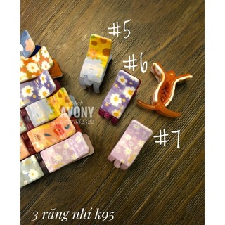 Kẹp tóc - Cặp tóc càng cua 3 - 5 răng in hoa Honey