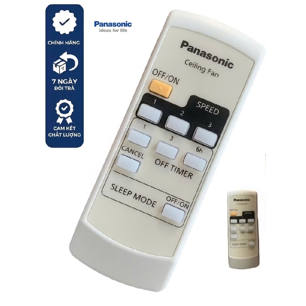 Điều khiển Remot quạt trần 4 cánh Panasonic F56MPG/ F56MZG /F564 / F48CZL hàng mới đẹp zin