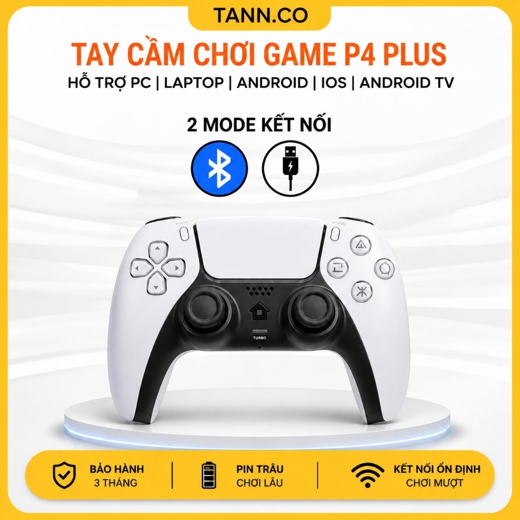 [HỎA TỐC]Tay Cầm Chơi Game Không Dây P4 Plus T28 Bluetooth Kết Nối PC, Laptop, Điện Thoại - Độ Nhạy 