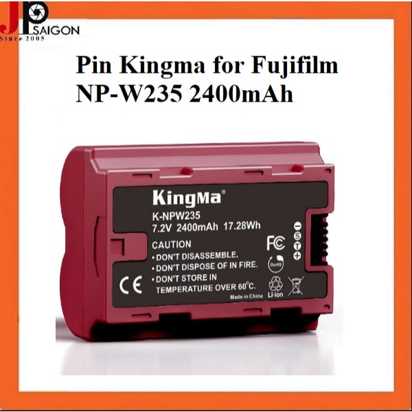 PIN KINGMA FOR FUJIFLIM NP-W235 DUNG LƯỢNG 2400MAH