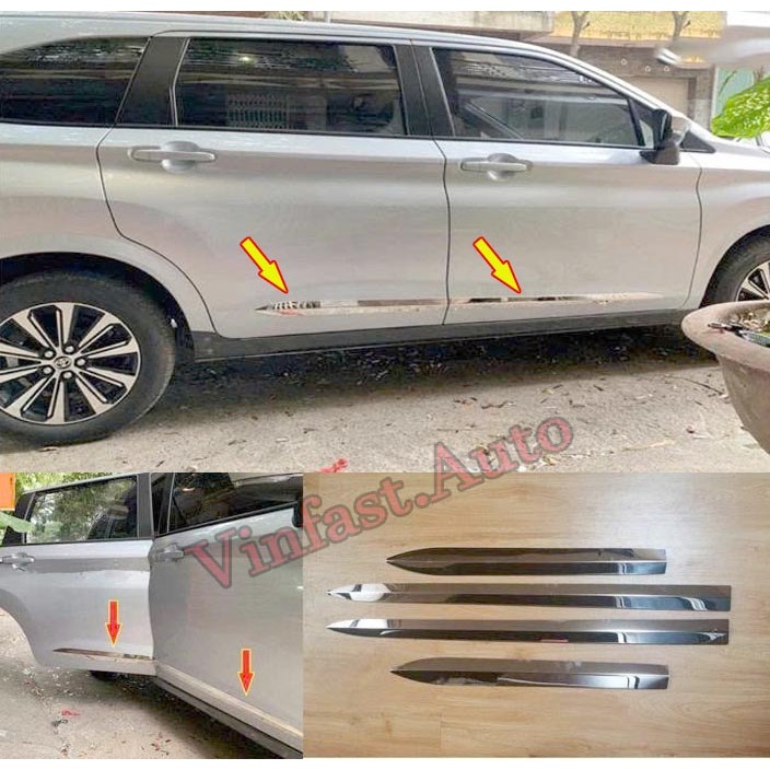 Nẹp Sườn Avanza 2022 2023 2024 2025 2026 - Bộ 4 Ốp Bảo Vệ Sườn Xe Toyota Avanza