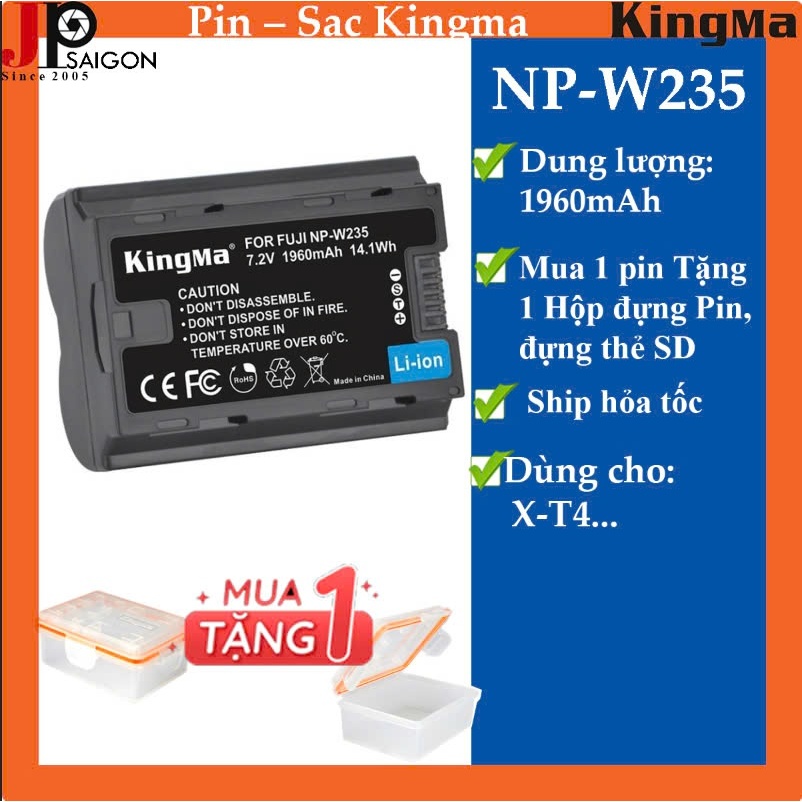 PIN MÁY ẢNH KINGMA CHO FUJIFILM NP-W235