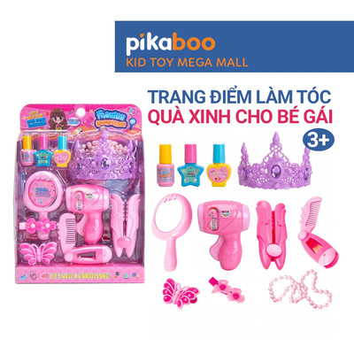 Đồ chơi trang điểm, làm tóc nhập vai cho bé gái Pikaboo, chất liệu nhựa an toàn cho bé