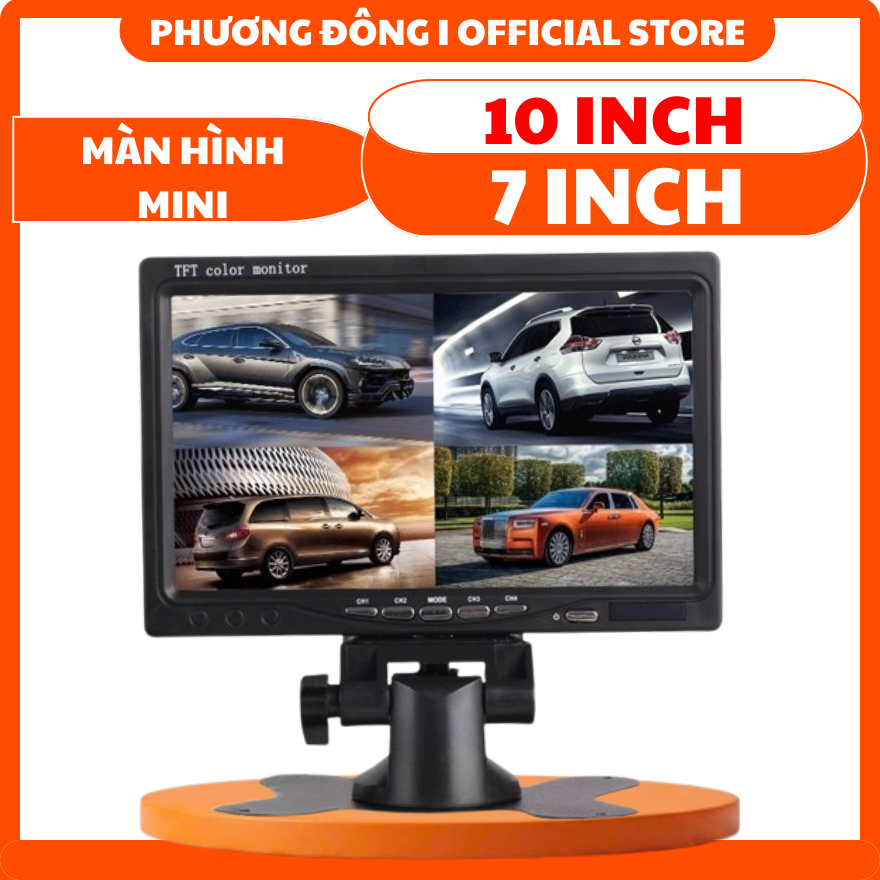 MÀN HÌNH MINI DÙNG CHO ÔTÔ, TEST CAMERA 10 INCH 7 INCH HỖ TRỢ AV VGA HDMI