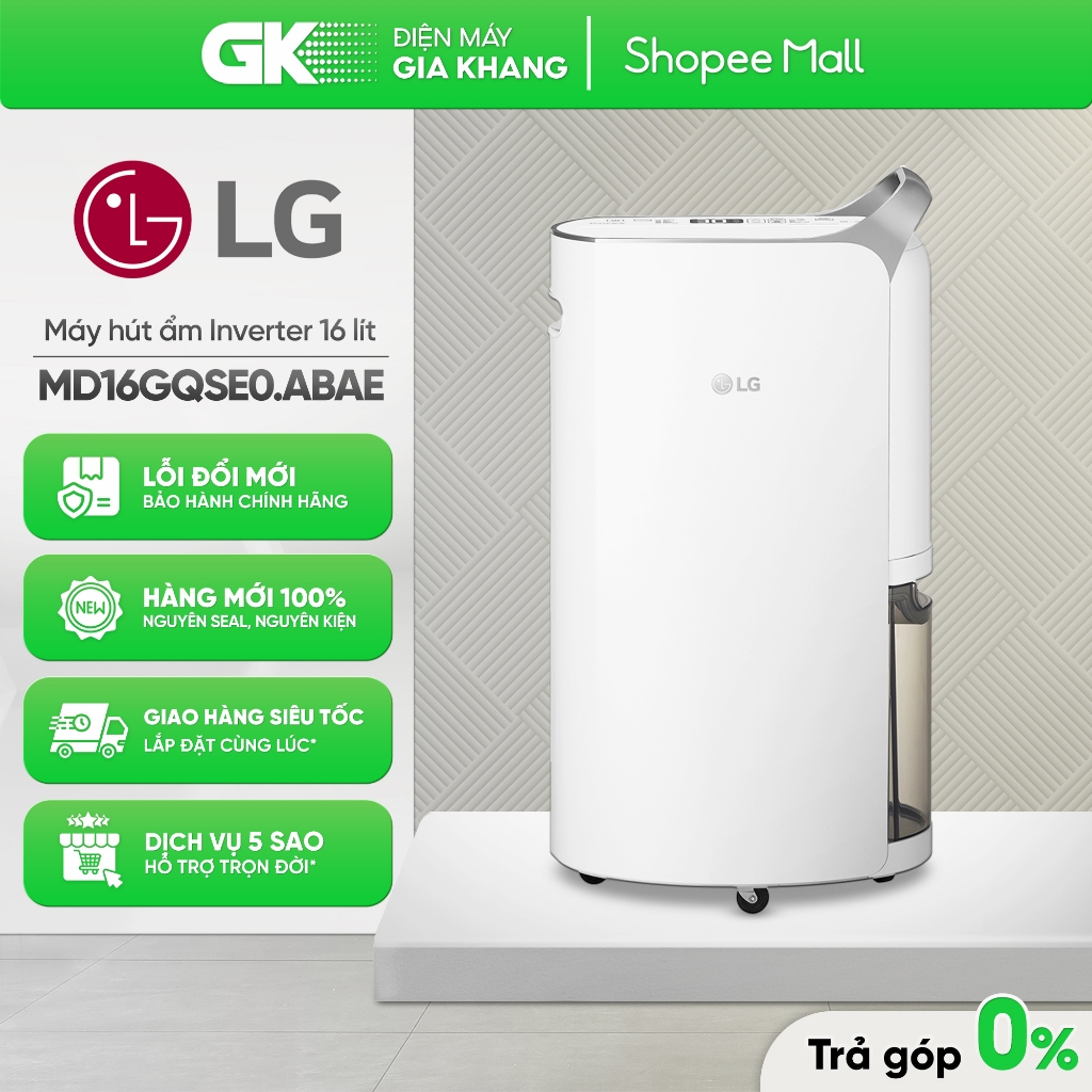 Máy hút ẩm LG Dual Inverter 16 lít MD16GQSE0.ABAE [Freeship HCM]