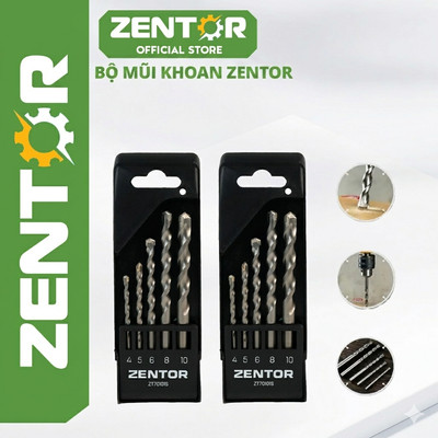 Bộ mũi khoan xây dựng ZENTOR-Bộ mũi khoan 5 chi tiết hợp kim YG8
