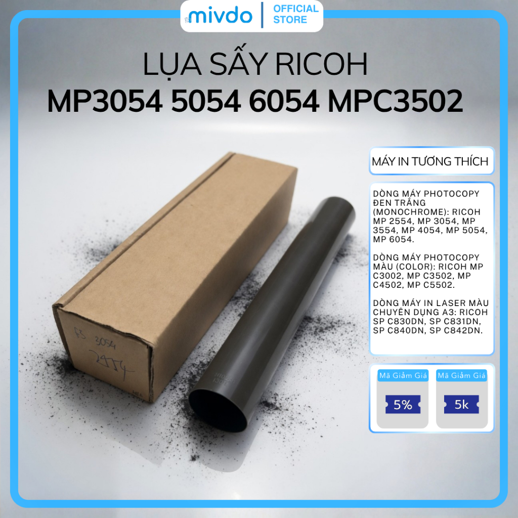 Lụa Sấy Máy Photocopy Ricoh Cho MP3054 MP5054 MP6054 MPC3502 C830 C840 Ép Nhiệt Ổn Định In Sắc Nét