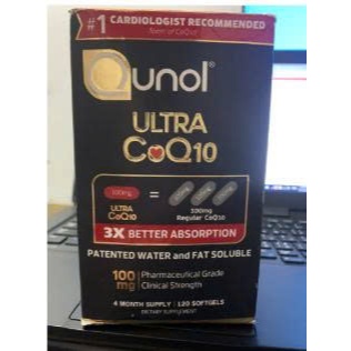 Viên uống Qunol Ultra Coq10 100mg Patented Water and Fat Soluble 120 viên
