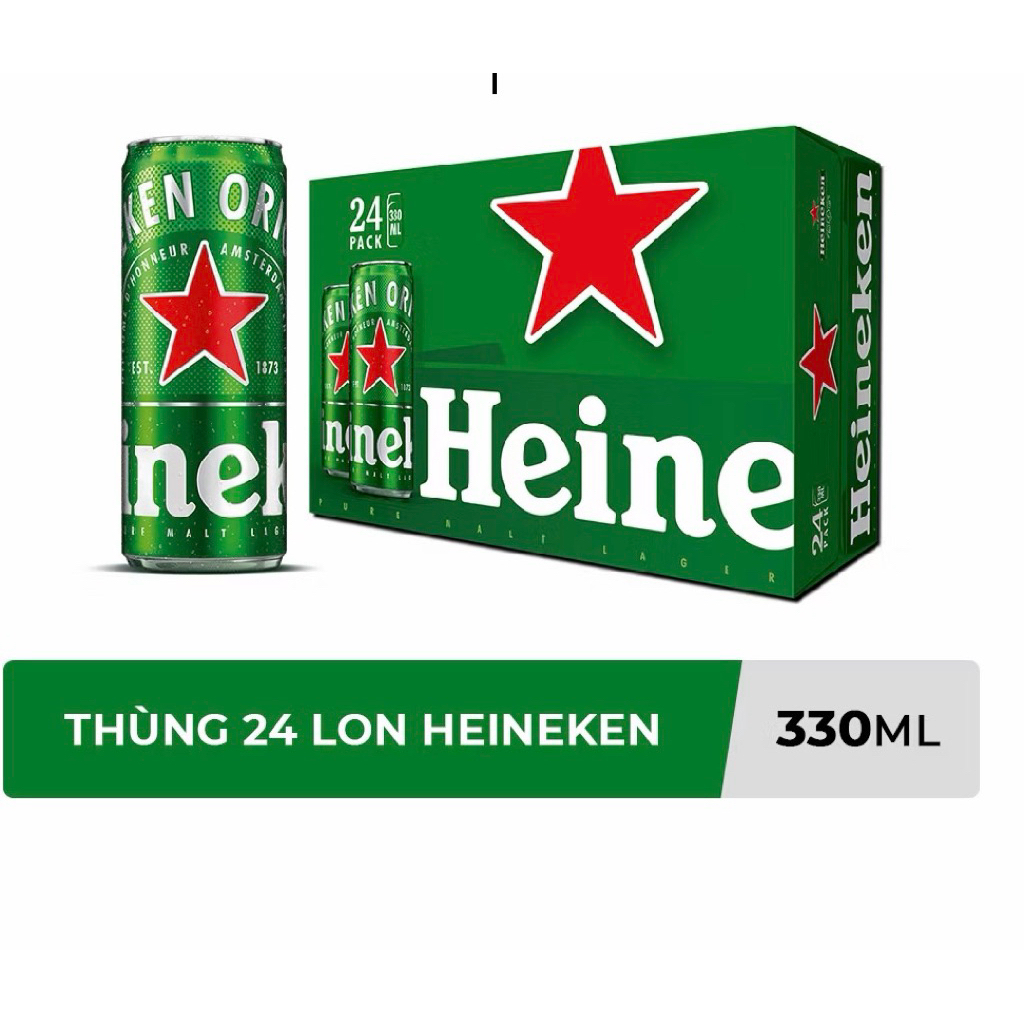 thùng 24 lon bia Heineken 330ml