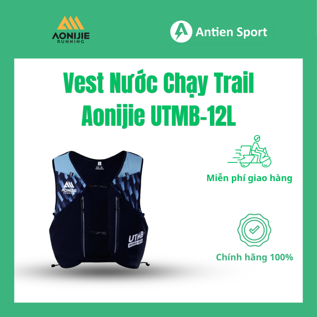 Vest Nước Chạy Trail Aonijie UTMB-12L ( Sẵn bình mềm )