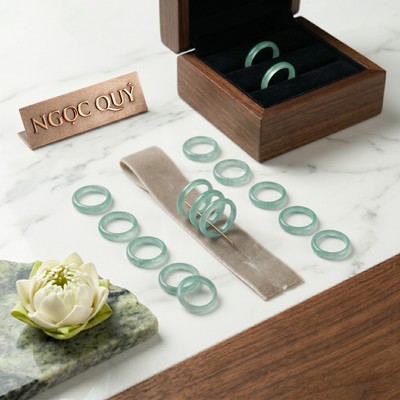 Nhẫn cẩm thạch A - Nhẫn nữ phỉ thúy lam ngọc Jadeite Jade Type A chất băng LG03 - Ngọc Quý