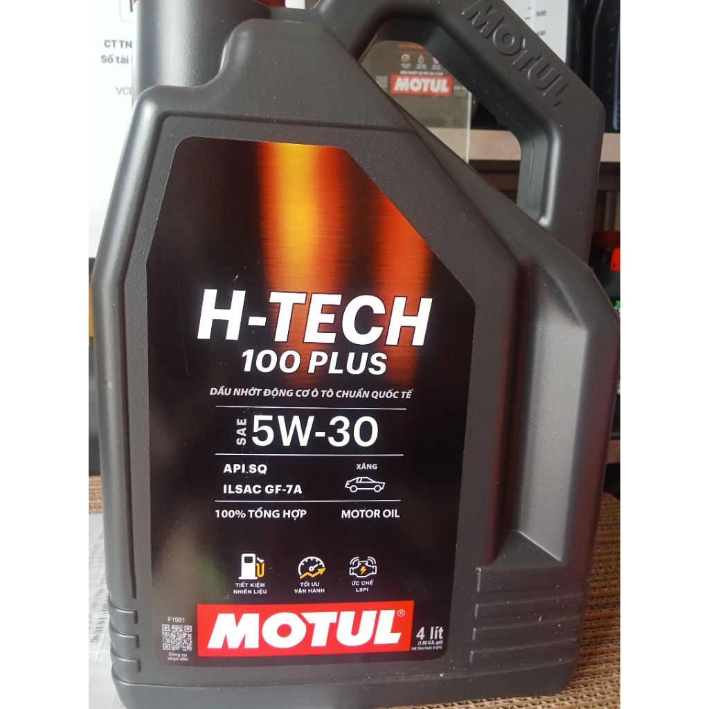 Combo gồm 4 bình nhớt Motul Htech100Plus