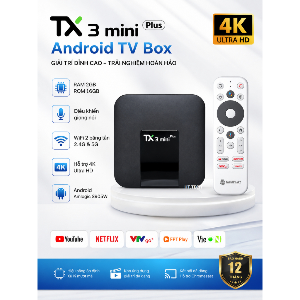 android tivi box tx3 + mini plus ram 2g rom 16g tx3mini + plus tặng điều khiển tìm kiếm giọng nói