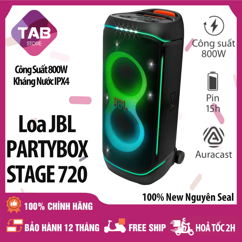 Loa JBL Partybox 720 800w Chính Hãng PGI - Bảo Hành 12 Tháng