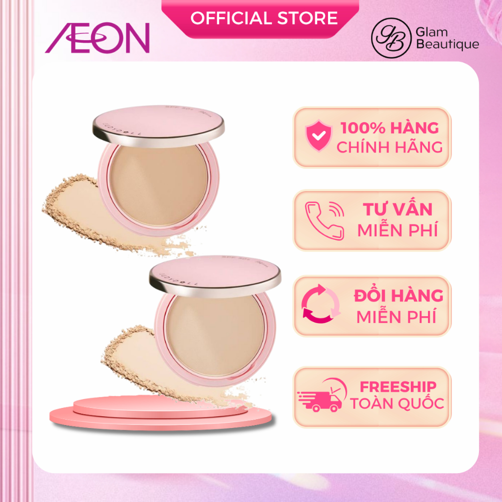 Phấn Nền Dạng Nén Kiềm Dầu Judydoll 8.5g Matte Powder Foundation (2 Light/2 Vanilla) Glam Beautique