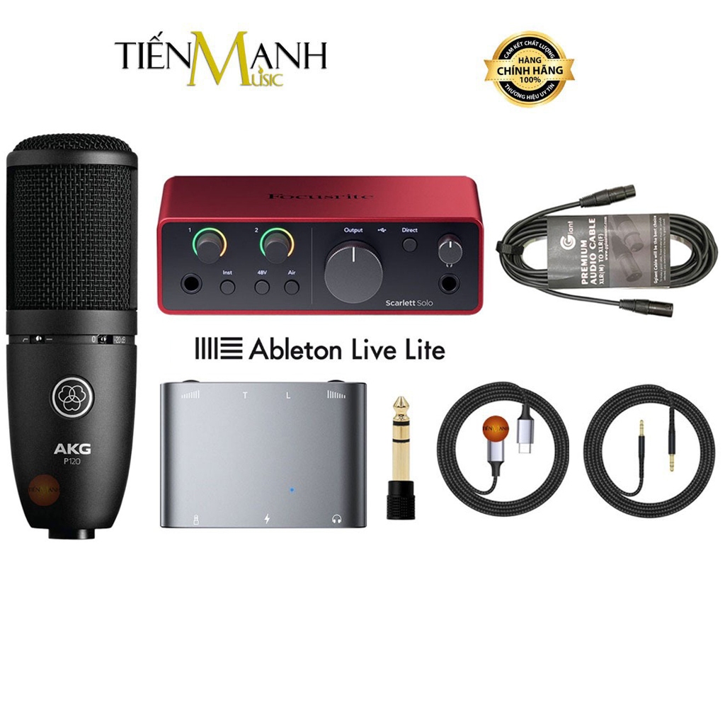 [Chính Hãng] Full Bộ Mic Hát Live Stream Thu Âm Micro AKG P120 & Soundcard Livestream Điện Thoại Máy