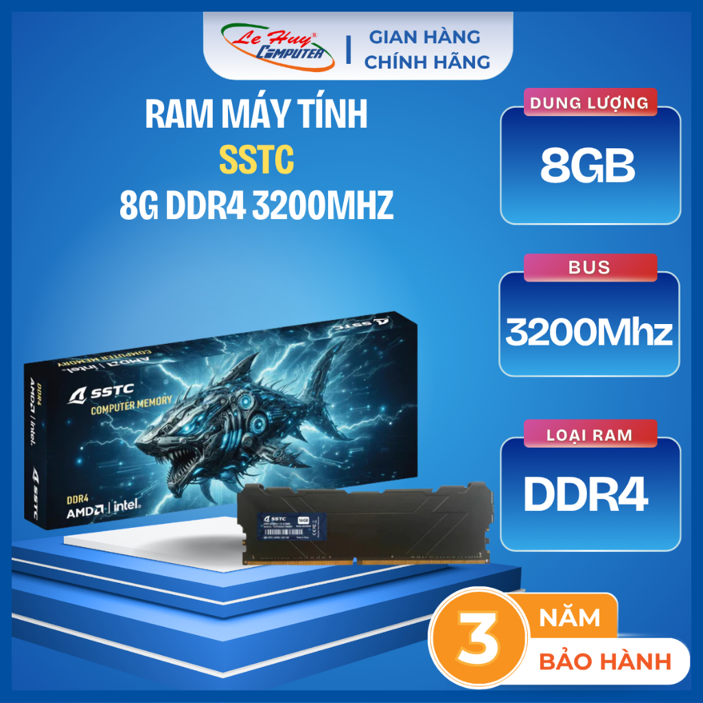 Ram PC SSTC 8G DDR4 3200MHz/ 16G DDR4 3200MHz - Hàng Chính Hãng