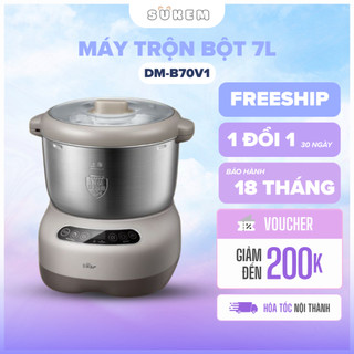 Máy Trộn Bột Bear DM-B70V1 Chính Hãng 7L Inox 304 Cao Cấp | Công Suất Lớn Nhào Trộn Ủ Bột Tự Động Chống Dính