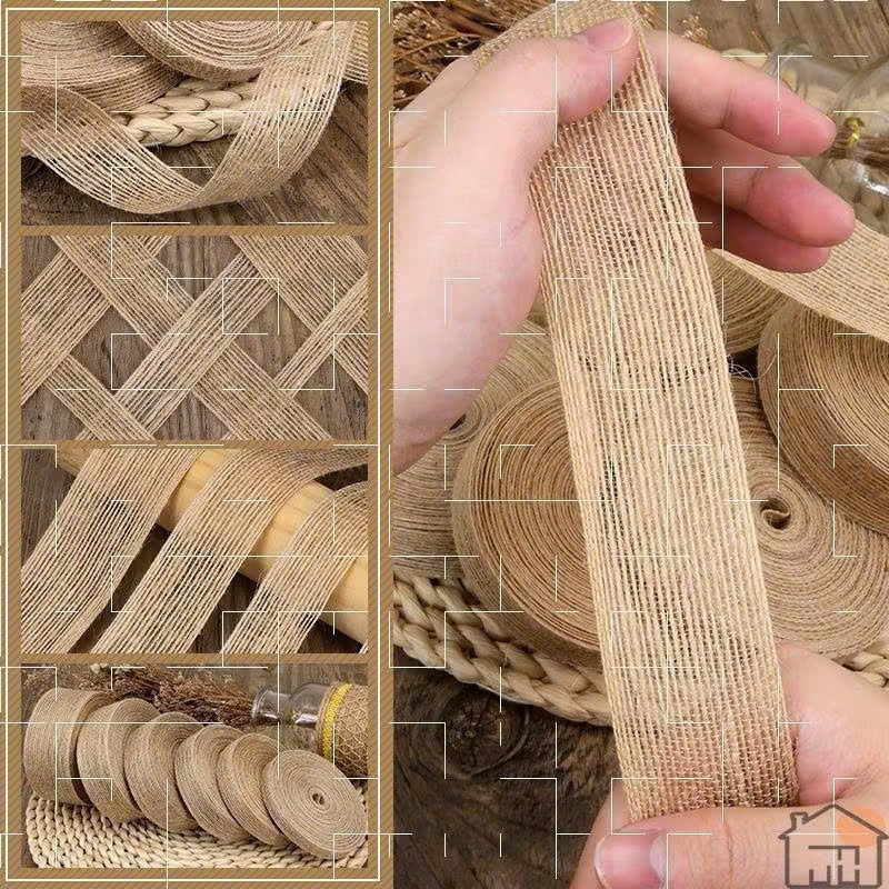 10 Mét / 2cm- Dây ruy băng, dây gai dệt thưa MF12
