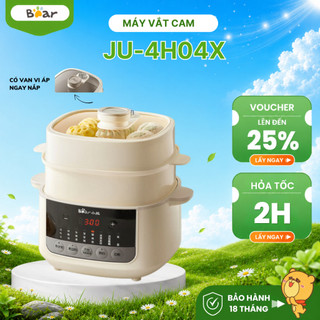 Nồi Nấu Chậm Bear 2.5L Đa Năng DDZ-J25G2, 600W, Hầm Ninh Chưng Yến, Hẹn Giờ Nấu, Bảo Hành 18 Tháng