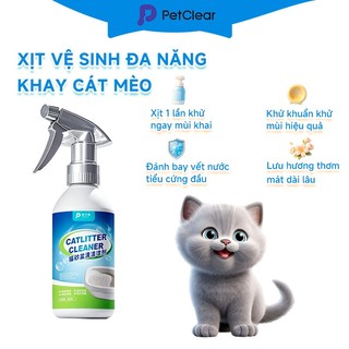 Petclear Xịt Khử Mùi Cho Mèo – Công Thức Dịu Nhẹ, Khử Hôi Mạnh, An Toàn Cho Thú Cưng