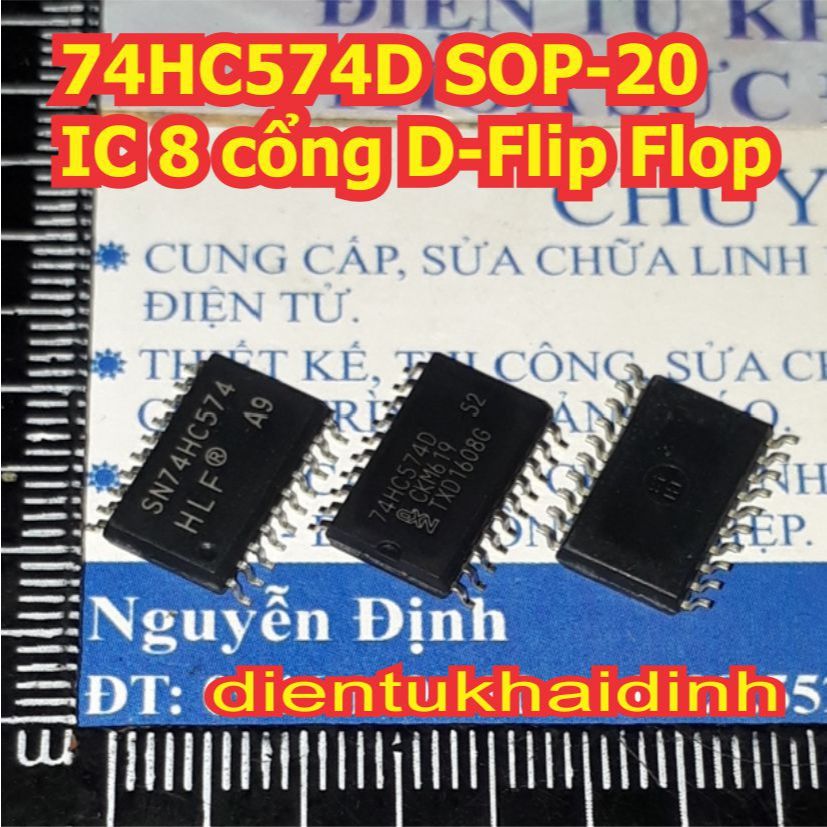 5 con 74HC574D 74HC574PW 74HC574 HC574 SN74HC574 SOP-20 / TSSOP-20 IC 8 cổng D-Flip Flop kde1524