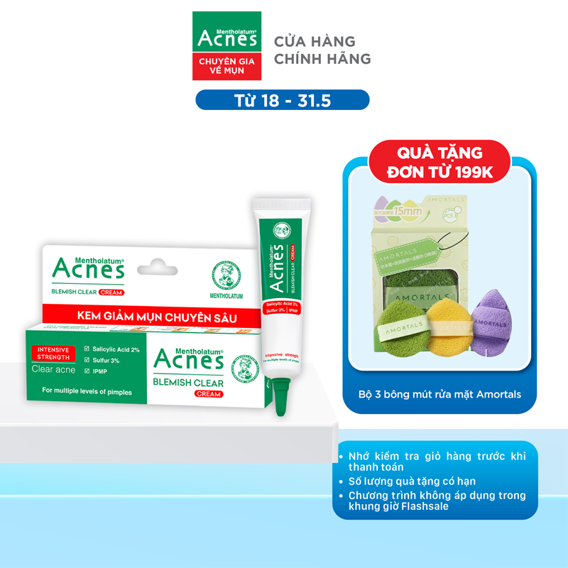Kem chấm mụn chuyên sâu Acnes Blemish Clear Cream 10g