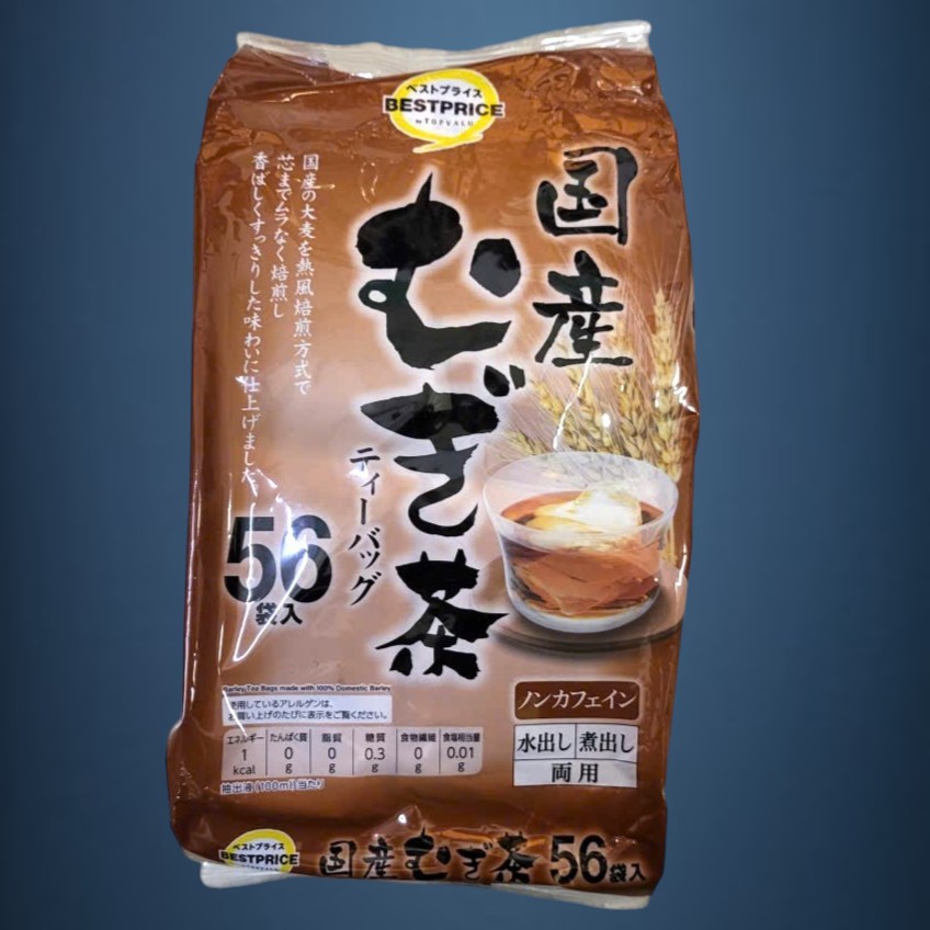 TOPVALU - Gói 448gr / 56 túi lọc - TRÀ LÚA MẠCH NHẬT BẢN Barley Tea Bags made with 100% Domestic Bar
