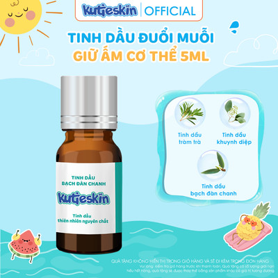 Tinh dầu bạch đàn chanh Kutieskin 5ml: Đuổi muỗi tránh xa, giữ ấm cơ thể an toàn cho bé