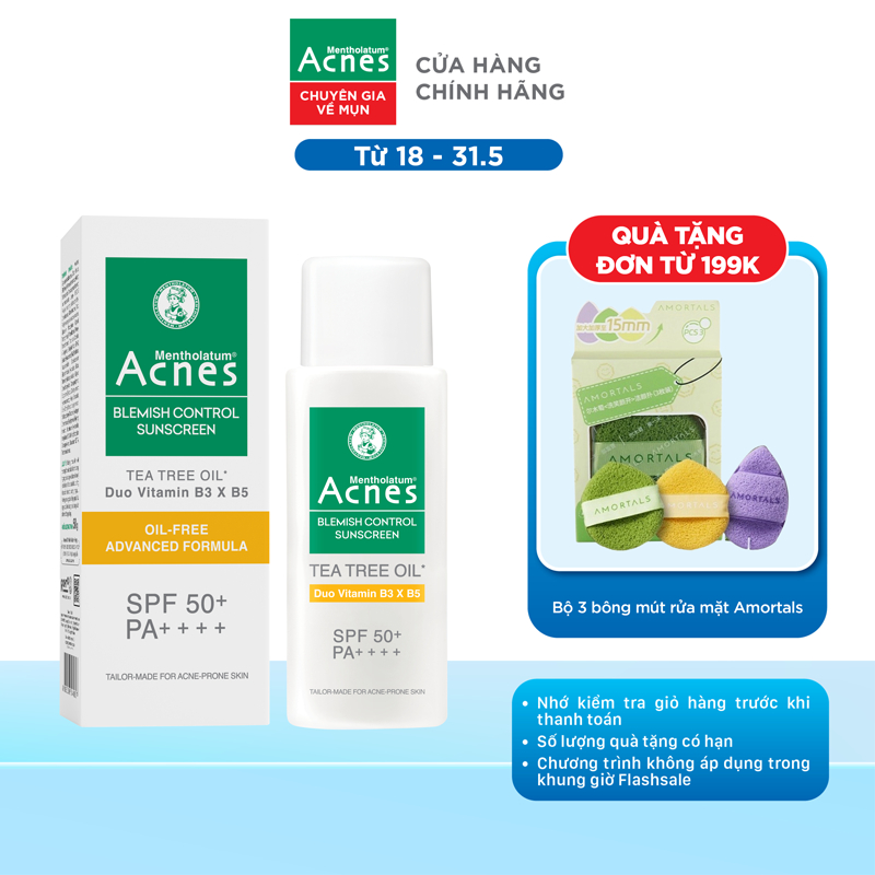 Kem chống nắng cho da dầu mụn Acnes Blemish Control Sunscreen 50g