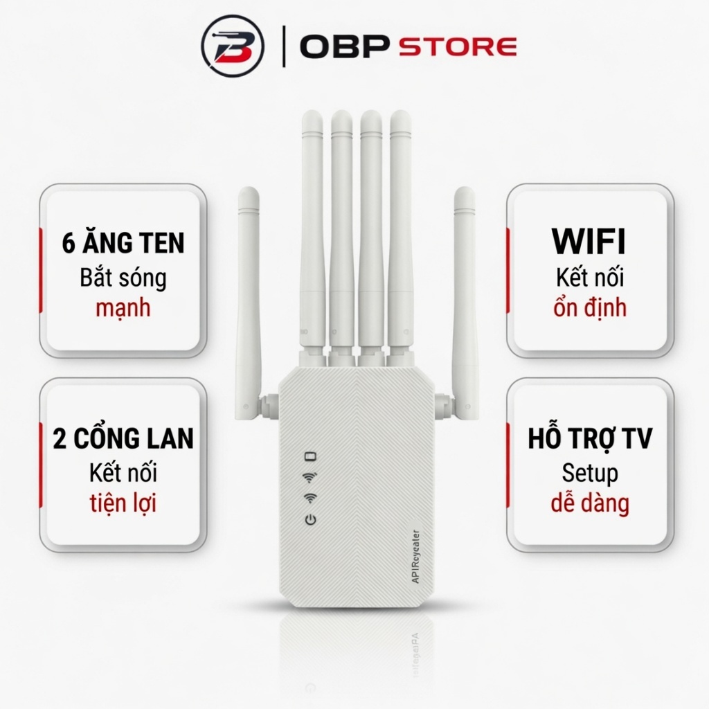 Bộ mở rộng sóng wifi 6 râu tốc độ cao EXT350, kích xa, sóng mạnh, xuyên tường