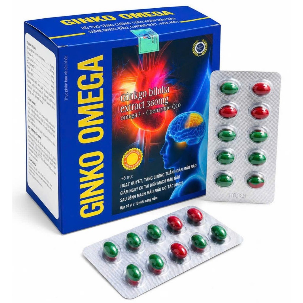 Ginkgo Omega 3 Bổ Sung Dưỡng Chất Cho Não, hoạt huyết dưỡng não viên