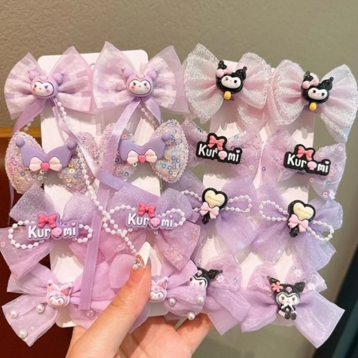 SET8 KẸP TÓC DỄ THƯƠNG CHO BÉ HÌNH GẤU DÂU VÀ KORUMI  ahoa