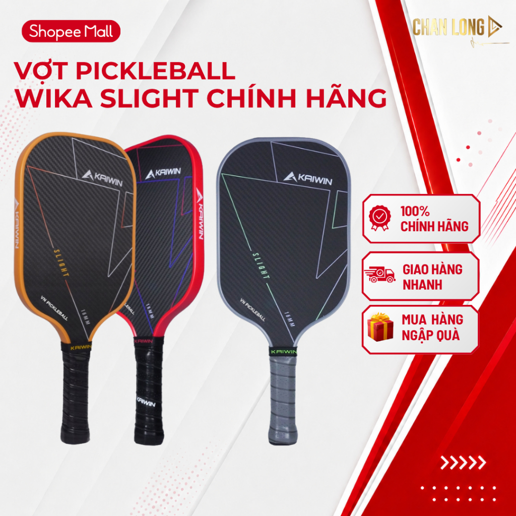 Vợt Pickleball KAIWIN Slight T1000 16mm Carbon T1000 Chính Hãng - Mặt Nhám Spin Cao - Kiểm Soát Tốt