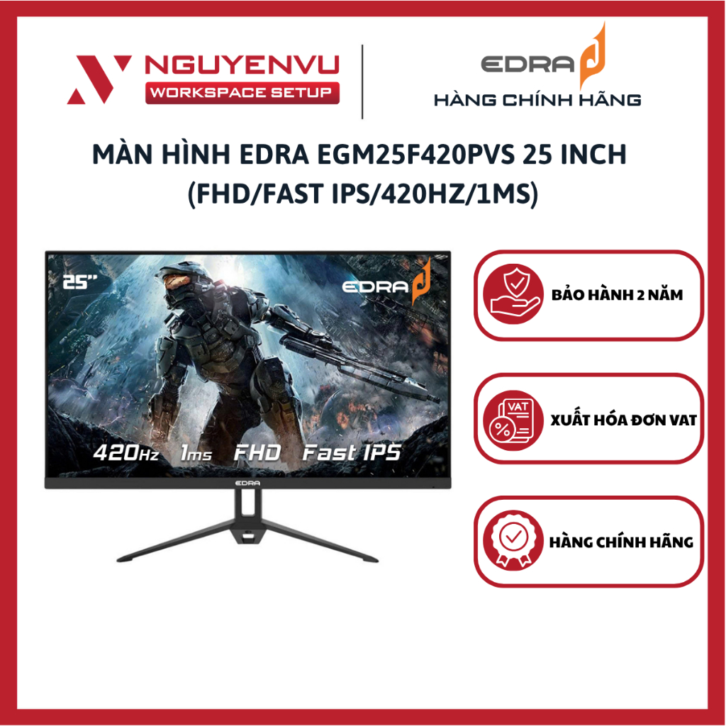 Màn Hình EDRA EGM25F420PVS 25 Inch (FHD/Fast IPS/420Hz/1ms) - Hàng Chính Hãng