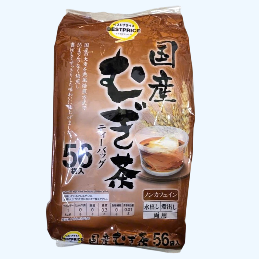 TOPVALU -- Gói 448gr / 56 túi lọc -- TRÀ LÚA MẠCH NHẬT BẢN Barley Tea Bags made with 100% Domestic B