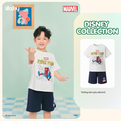 [ILABY 20-40kg] Set bộ bé trai người nhện Spiderman chất liệu thun cotton co giãn thoáng mát [4098]