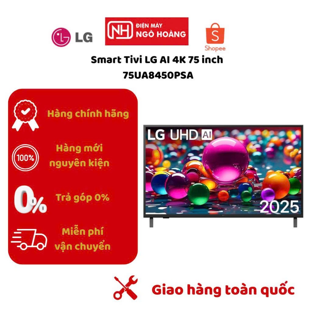 75UA8450PSA - Smart Tivi LG AI 4K 75 inch 75UA8450PSA chính hãng, màn hình siêu lớn