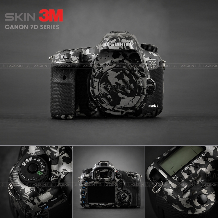 Miếng Dán Skin 3M Máy Ảnh Canon 7D | 7D Mark ll | 70D | 77D | 700D | 750D | Chất Liệu Vân Nổi Chính 