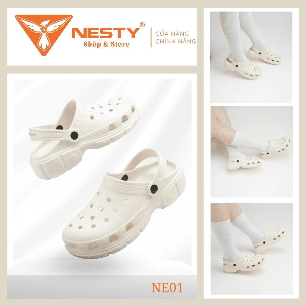 Dép sục NESTY - NE01 chính hãng, sục nam nữ tặng kèm charm sticker, sục nhẹ êm chống trượt