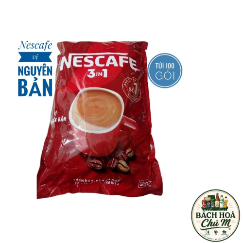 100 Gói Cà phê Nescafe 3 in 1 vị nguyên bản 16g×100 gói