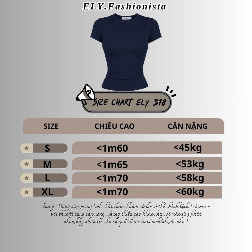 Áo Thun Nữ Ôm Body ELY 318 Cổ Tròn Tay Ngắn Cotton BOZIP Co Giãn 4 Chiều Mềm Mại Thoáng Khí | BigBuy360 - bigbuy360.vn