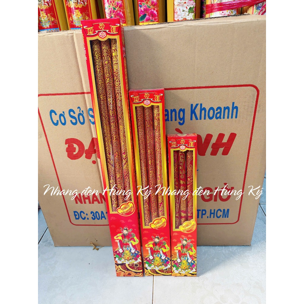 Nhang 3 cây mini đỏ Quế Lan Hương